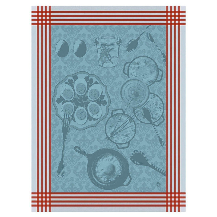 Ściereczka kuchenna Le Jacquard Français Œufs Recettes Azur