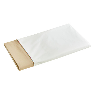 Prześcieradło perkalowe bez ściągacza Blanc Des Vosges Duo Beżowe