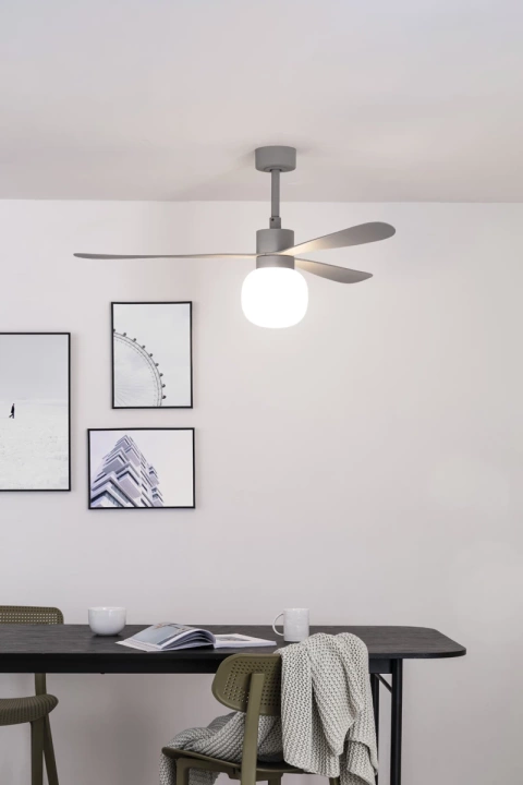 Wentylator sufitowy Faro Barcelona Amelia L Grey Ball LED Fan DC