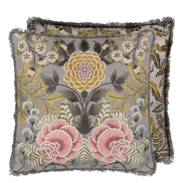 Poduszka dekoracyjna Designers Guild Brocart Decoratif Embroidered Sepia
