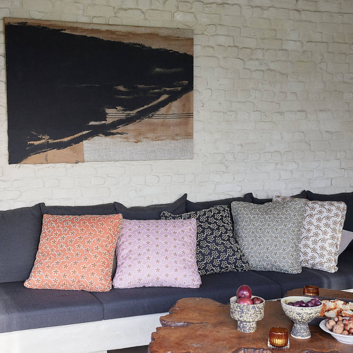 Poduszka dekoracyjna Alexandre Turpault Fleurs Khaki