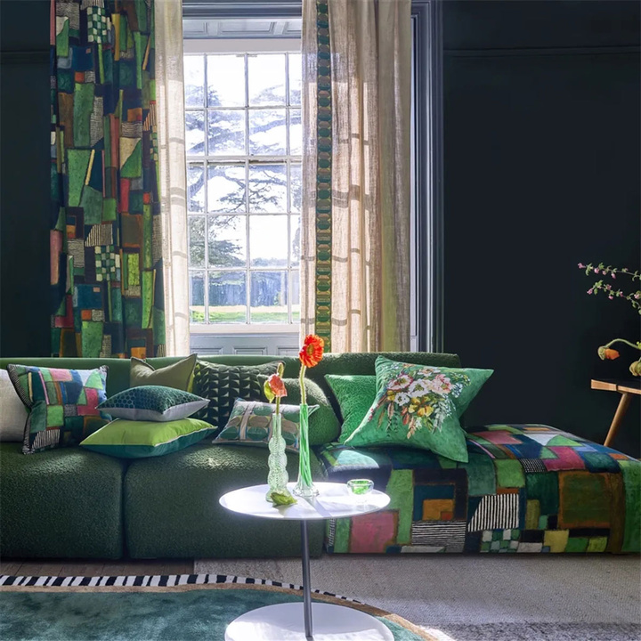 Poduszka dekoracyjna Designers Guild Margaretta Linen Emerald 