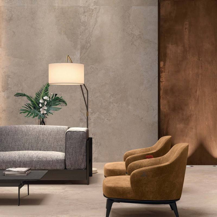 ABK Alpes Wide Sand - płytka ceramiczna/gres 160x320 cm rett. 7 mm naturale
