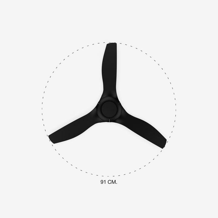 Wentylator sufitowy Faro Barcelona Just Fan XS Matt Black DC81cm