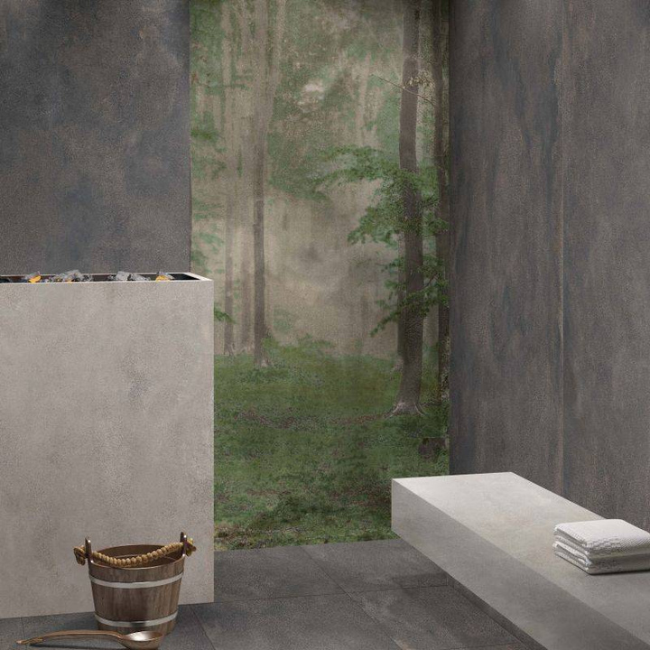 ABK Blend Concrete Iron - płytka ceramiczna/gres 120x280 cm rett. 6 mm naturale