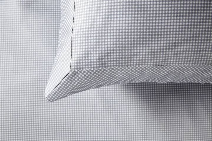 Poszewka satynowa Elegante Vichy Grey 100% bawełna