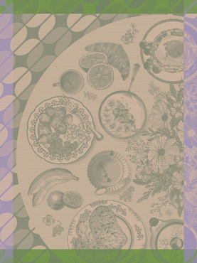 Ściereczka kuchenna Le Jacquard Français Brunch Gourmand Green