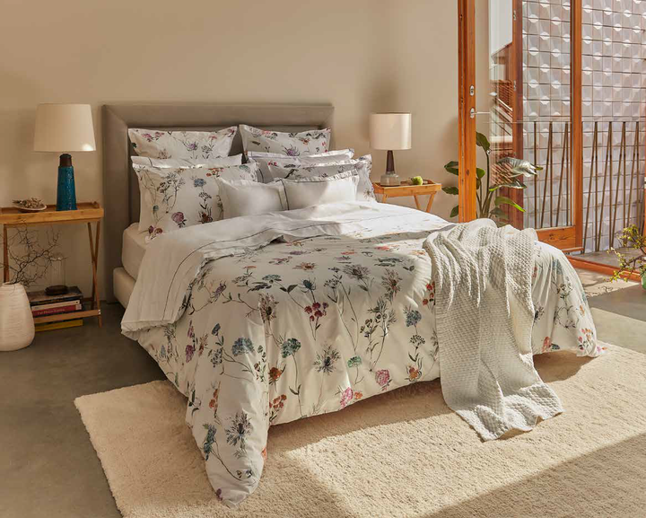 Poszewka perkalowa z plisą Bovi Provence z nadrukiem Ostatnie Sztuki