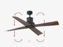Wentylator sufitowy Faro Barcelona Winche M Brown DC