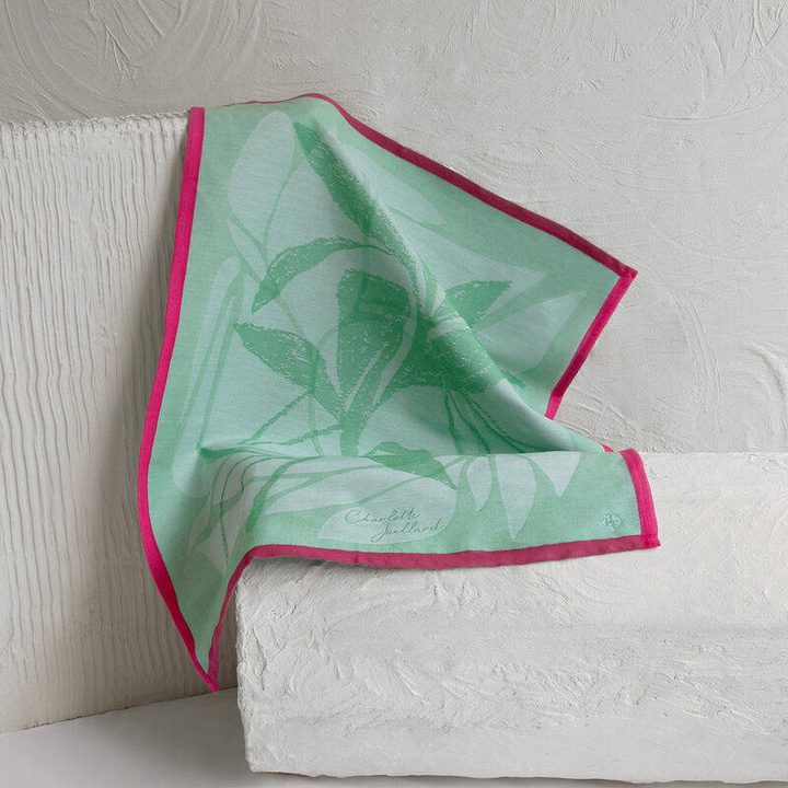 Ściereczka kuchenna Le Jacquard Français Octobre Rose Green Ostatnie Sztuki