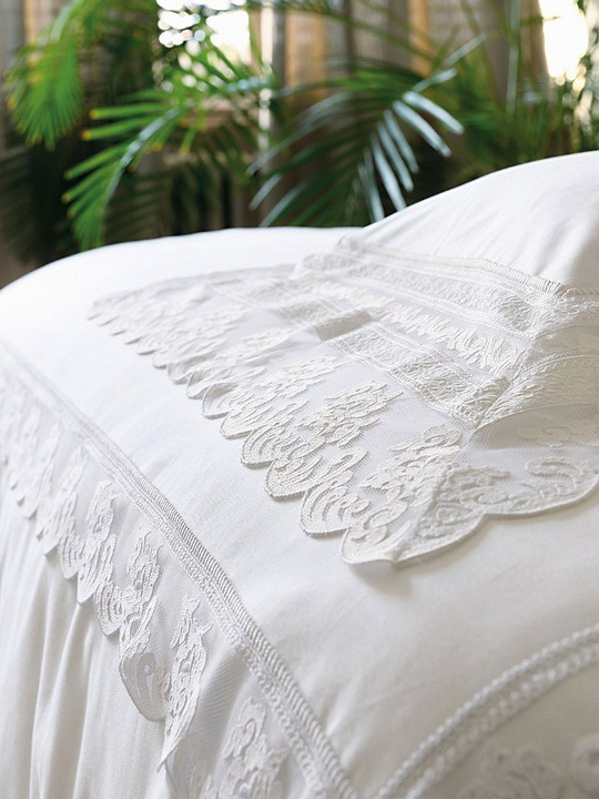 Komplet pościeli satynowej Valeron Premium Ariane White