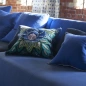 Poduszka dekoracyjna Designers Guild Rose De Damas Embroidered Indigo