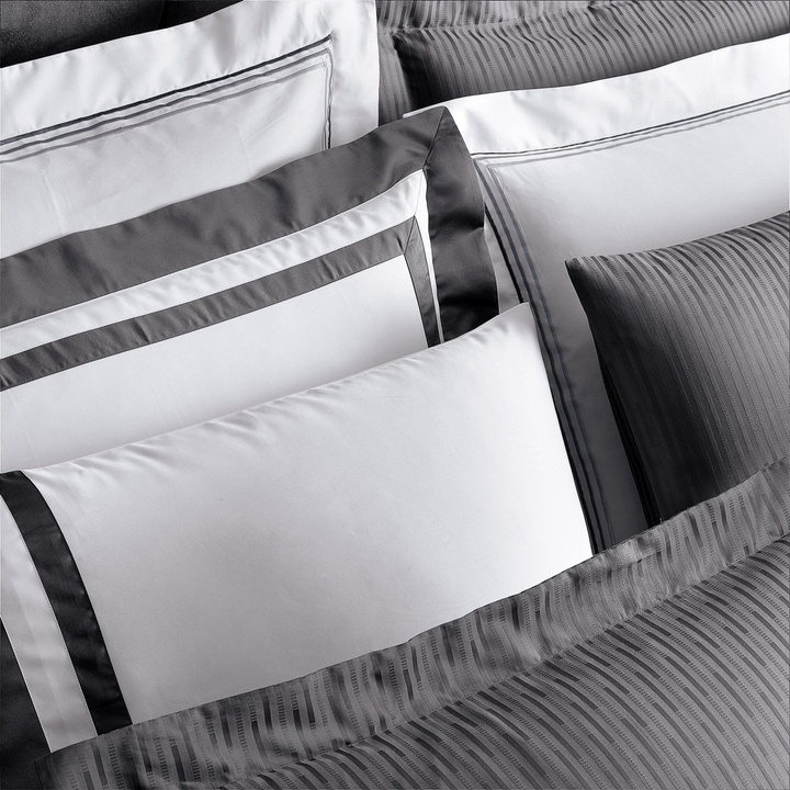 Prześcieradło satynowe ze ściągaczem Valeron Linea Anthracite