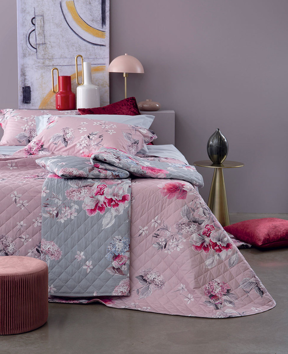 Narzuta perkalowa Svad Dondi Alysee Dove Grey