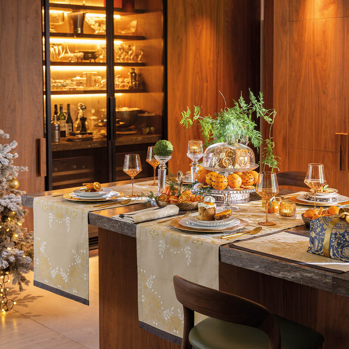 Bieżnik bawełniany Le Jacquard Français Féerie Yellow