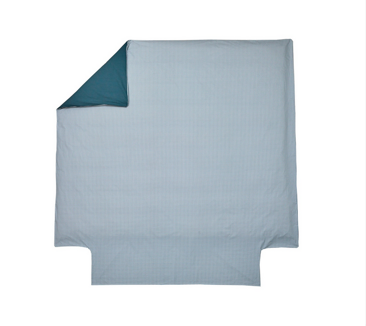 Pościel perkalowa Blanc Des Vosges Vice Versa Szafirowa 