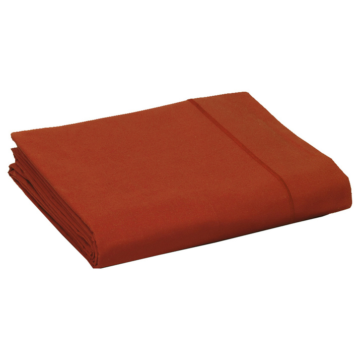 Pościel perkalowa Blanc Des Vosges Uni Ceglana