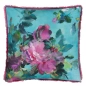 Poduszka dekoracyjna Designers Guild Bouquet De Roses Turquoise