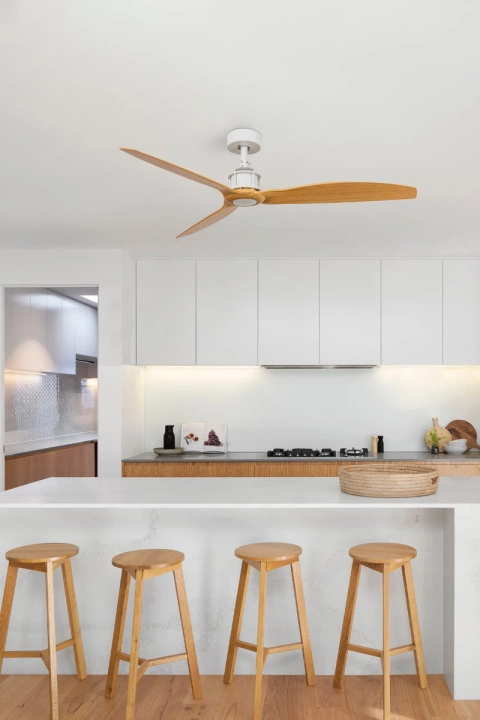 Wentylator sufitowy Faro Barcelona Just Fan M White/light wood fan DC