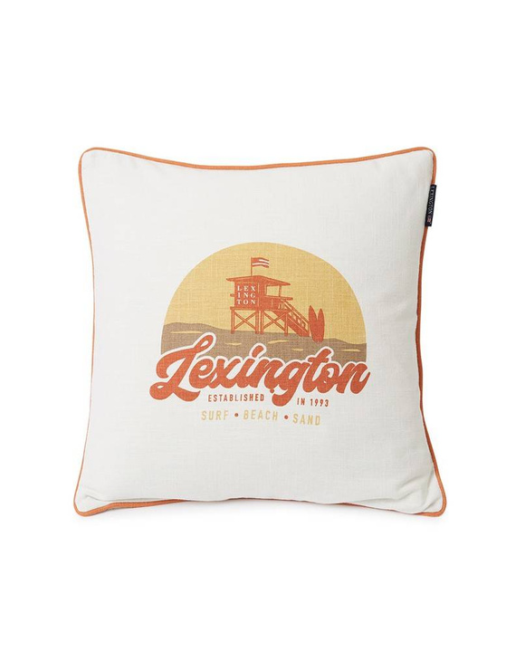 Poszewka dekoracyjna Lexington Surf Beach Logo White/Peach Melon