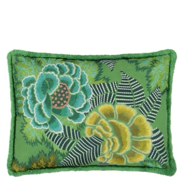 Poduszka dekoracyjna Designers Guild Rose De Damas Embroidered Jade