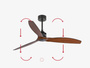 Wentylator sufitowy Faro Barcelona Just Fan M Black/wood DC