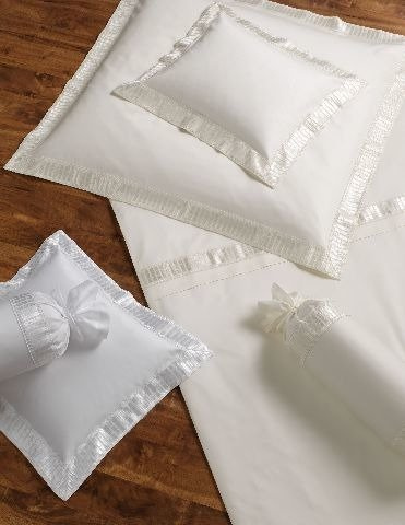 Poszewka satynowa Elegante Saphir Ecru