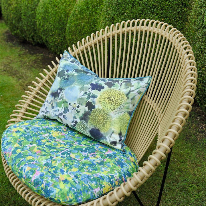 Poduszka dekoracyjna Designers Guild Outdoor Japonaiserie Azure