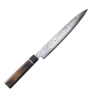 Nóż kuchenny ze stali damasceńskiej Suncraft Senzo Black Sashimi 210 mm