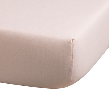 Prześcieradło bawełniane ze ściągaczem Le Jacquard Français Eclat Pink
