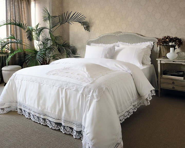 Komplet pościeli satynowej Valeron Premium Ariane White