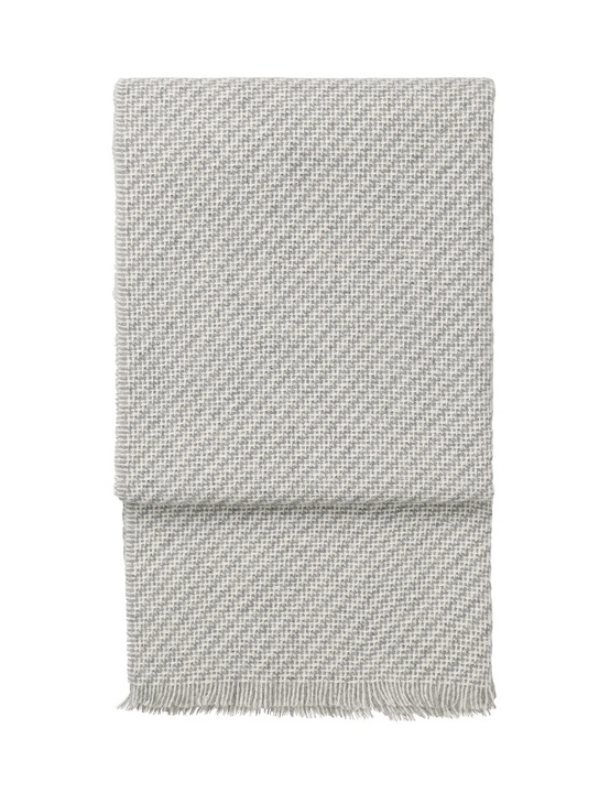 Pled wełniany Elvang Diagonal Light Grey