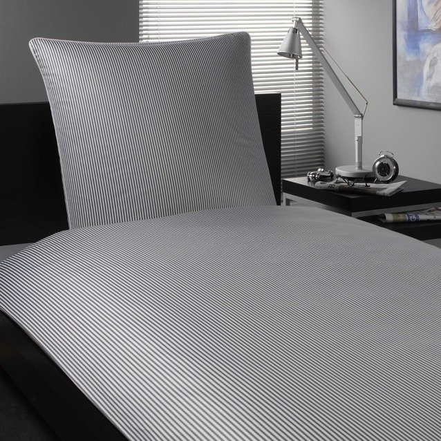 Poszewka satynowa Elegante Stripes Black