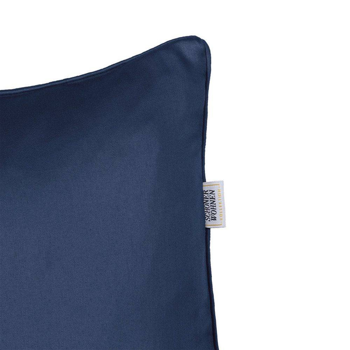 Poszewka satynowa Schöner Wohnen Pure Navy