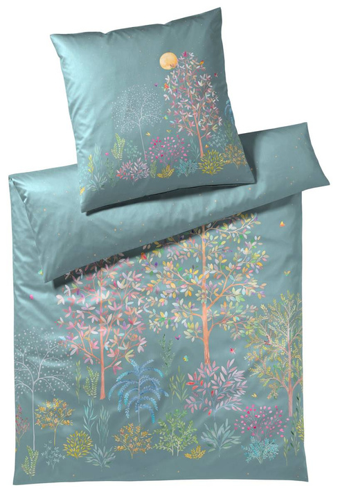 Poszewka satynowa Elegante Night Dream Blattgrün