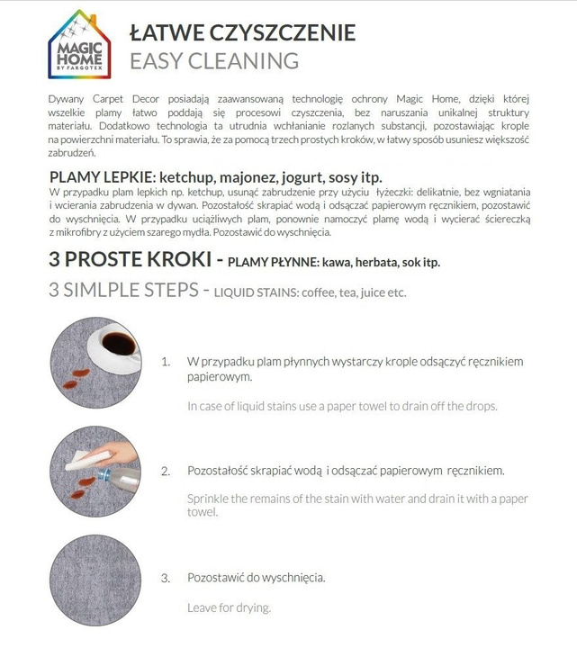 Dywan łatwoczyszczący Carpet Decor Faro Charcoal