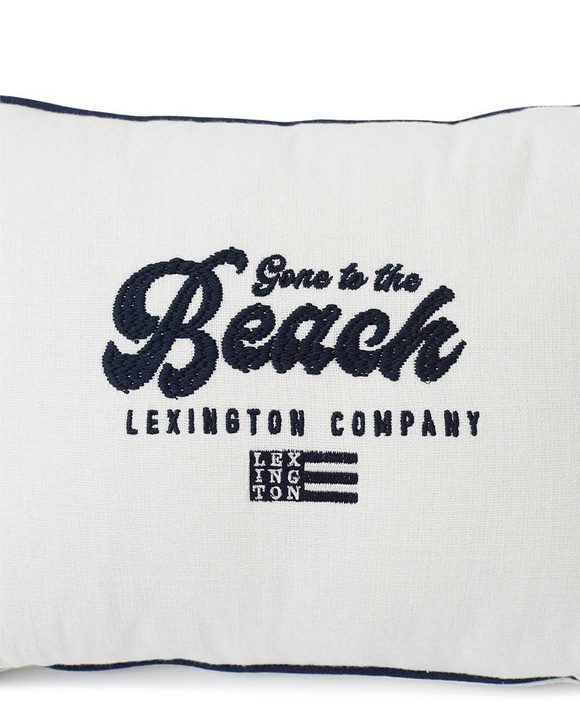 Poduszka dekoracyjna Lexington Gone To The Beach White/Dark Blue