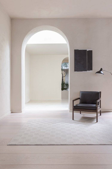 Dywan ręcznie tkany Ligne Pure Check Grey