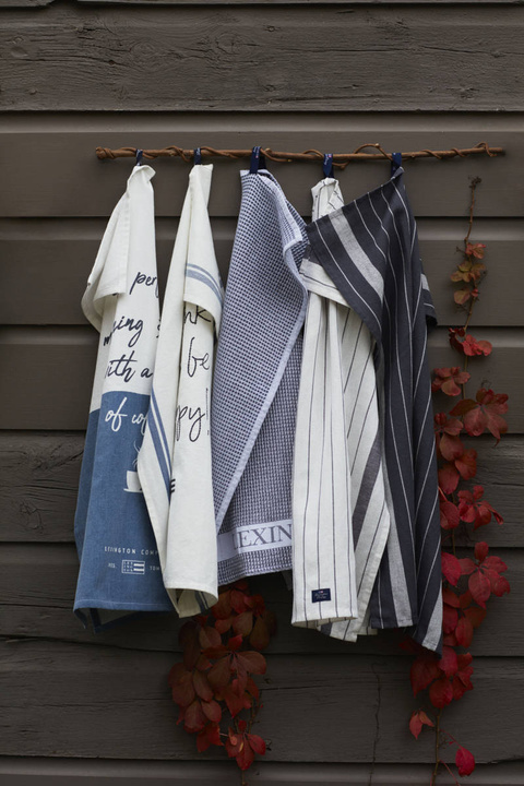 Ręcznik kuchenny Lexington Waffle White/Silver