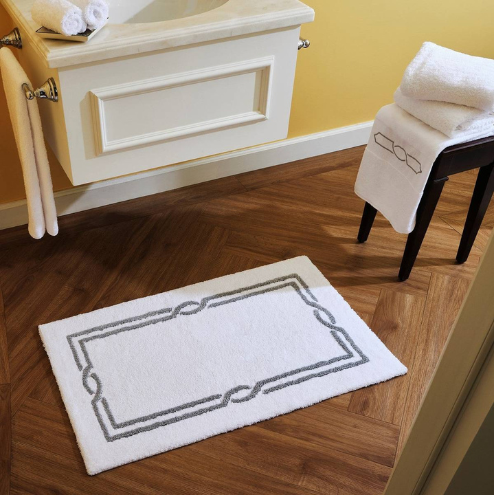 Dywanik Abyss & Habidecor Cross White/Silver