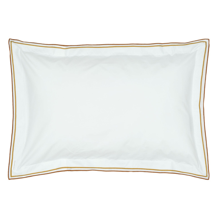 Poszewka perkalowa Designers Guild Astor Ochre/Chestnut Ostatnie Sztuki 