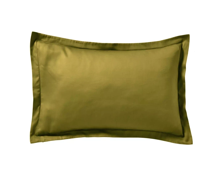 Pościel satynowa Blanc Des Vosges Uni Oliwkowa 