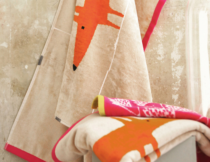 Ręcznik bawełniany Scion Living Mr Fox Beżowy