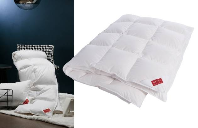 Kołdra puchowa Hefel Deluxe Down Całoroczna Lekka (100% puch, batyst 45% tencel)