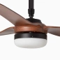 Wentylator sufitowy Faro Barcelona Punt LED M black/dark wood DC SMART