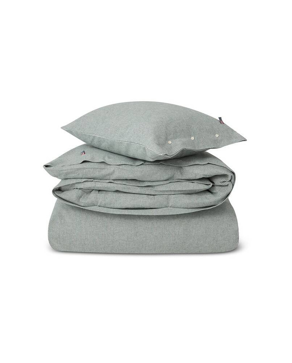 Komplet pościeli flanelowej Lexington Striped Green