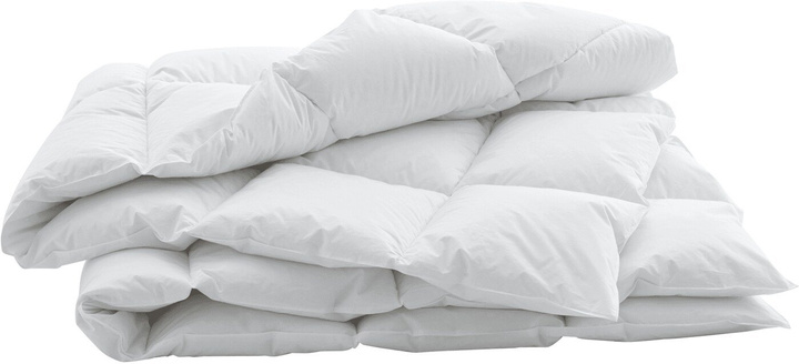 Kołdra puchowa Swiss Dream Classic 90 Caro Cosy (90% puch, 100% batyst bawełniany)