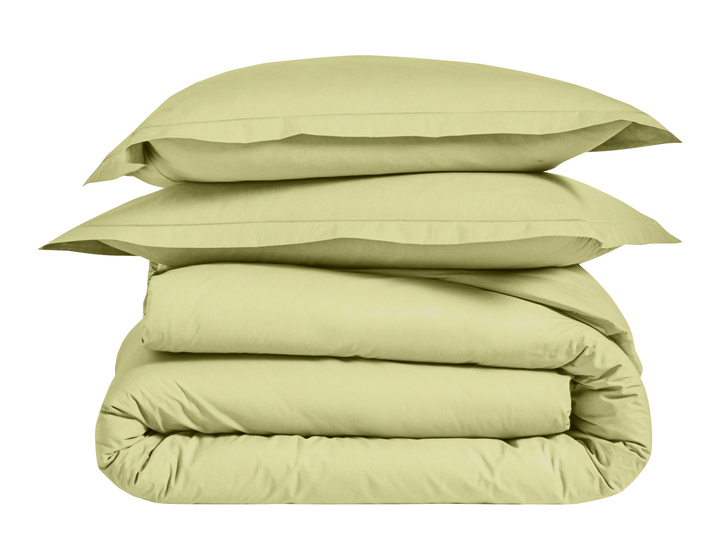 Pościel perkalowa Blanc Des Vosges Uni Pistacjowa