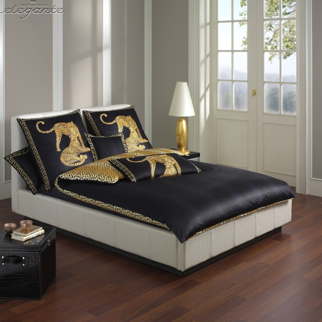 Poszewka satynowa Elegante Gepard Pair Black