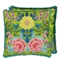 Poduszka dekoracyjna Designers Guild Brocart Decoratif Embroidered Lime